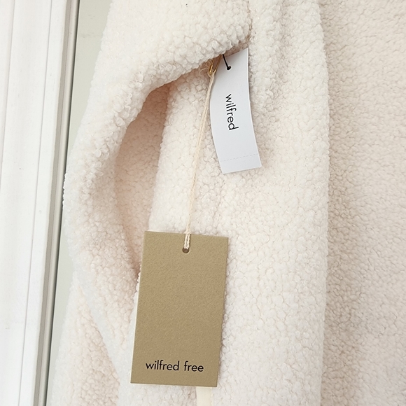 Wilfred Free Sherpa Long Fleece Liner Jacket - Light Birch - M - Picture 7 of 16